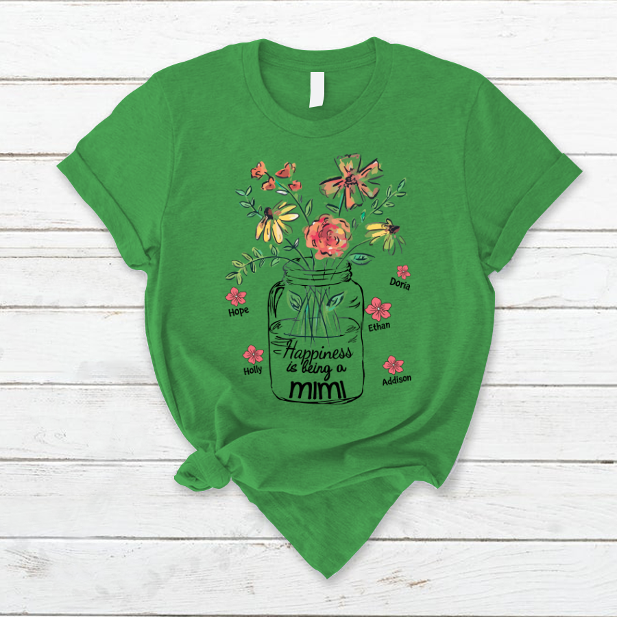 Happiness Is Being A Mimi Water Flowers T-Shirt