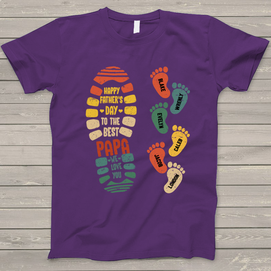 Happy Father Day To The Best Papa We Love You T-Shirt