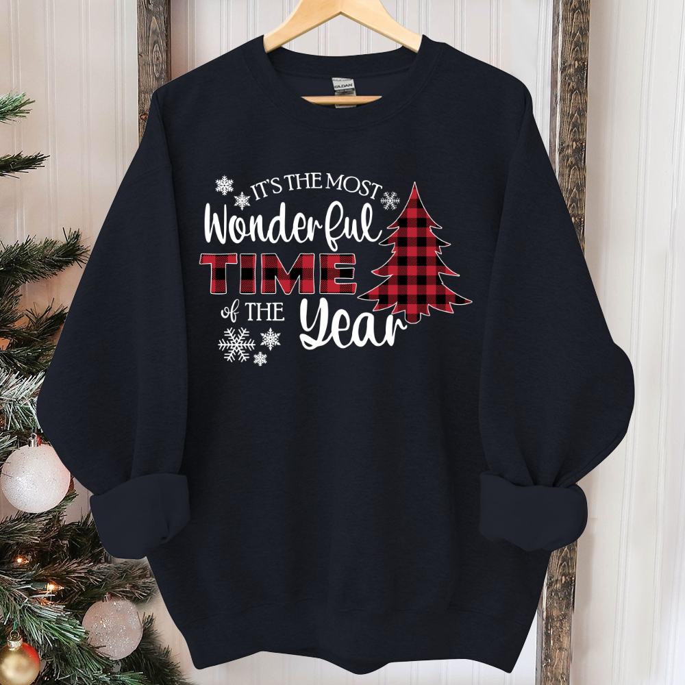 It's The Most Wonderful Time Of The Year Sweatshirt, Christmas Shirt, Crewneck Sweater, Gift For Christmas, Family Christmas Shirt, Xmas Tee