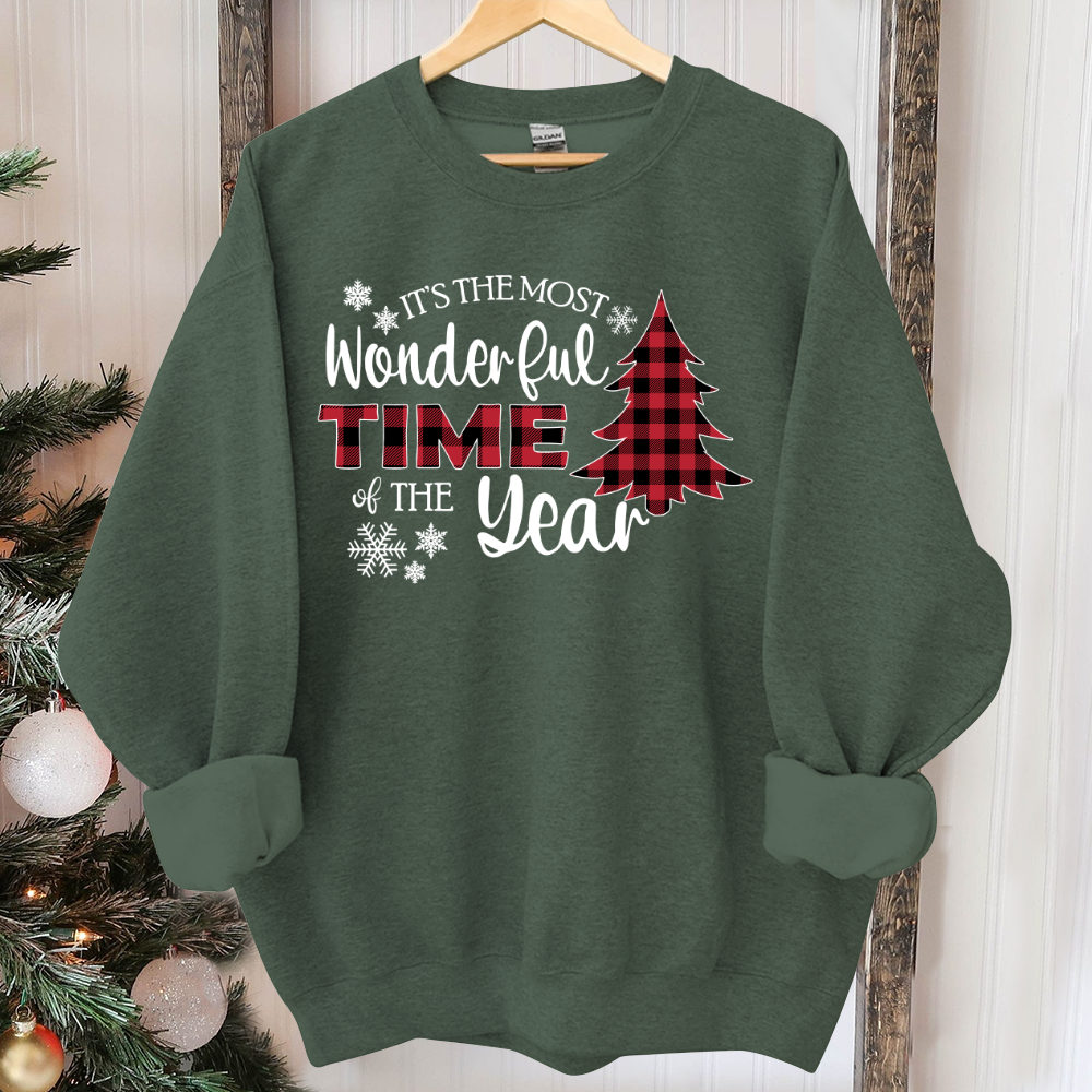 It's The Most Wonderful Time Of The Year Sweatshirt, Christmas Shirt, Crewneck Sweater, Gift For Christmas, Family Christmas Shirt, Xmas Tee