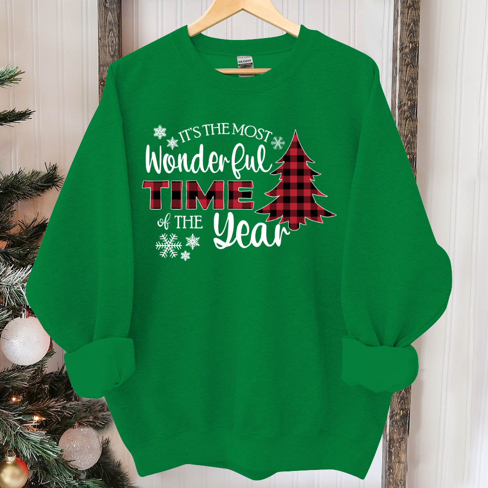It's The Most Wonderful Time Of The Year Sweatshirt, Christmas Shirt, Crewneck Sweater, Gift For Christmas, Family Christmas Shirt, Xmas Tee