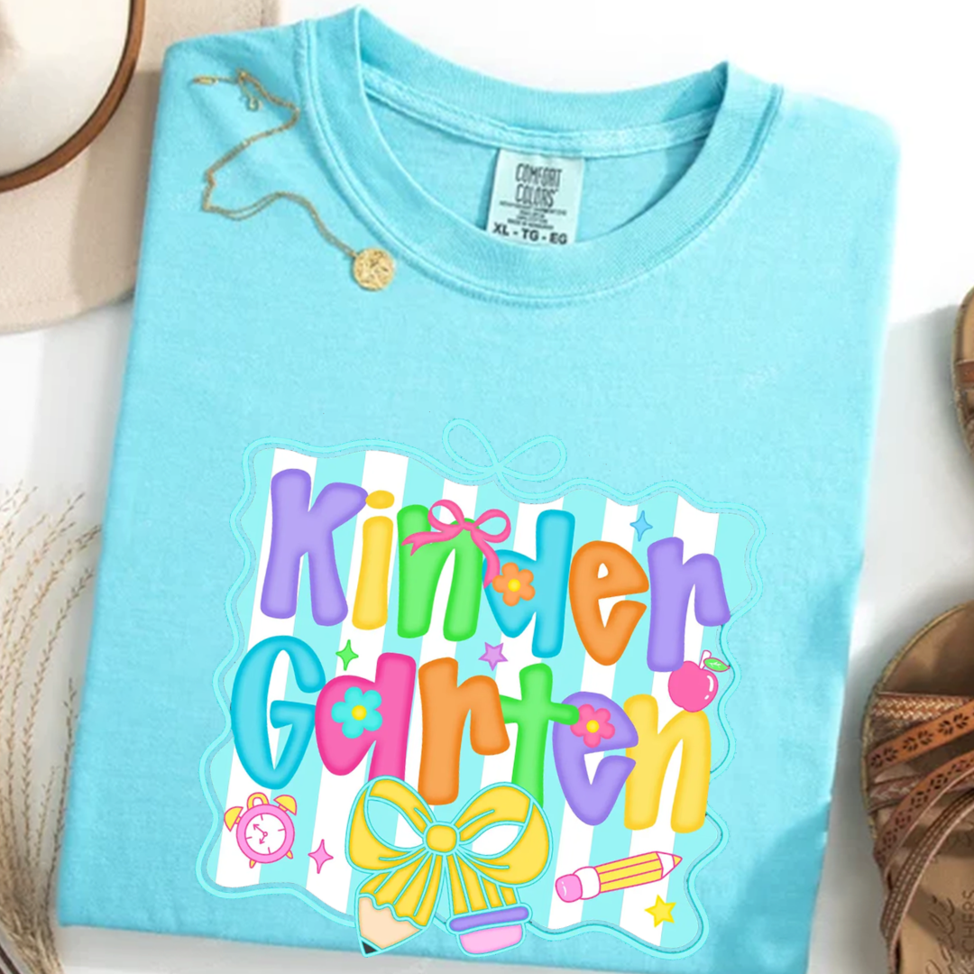 Preppy Back to School Coquette Teacher First Day of School Comfort Colors Shirt