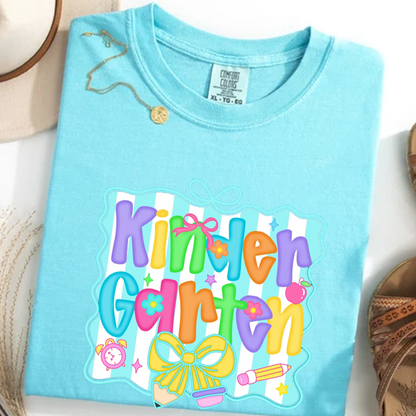 Preppy Back to School Coquette Teacher First Day of School Comfort Colors Shirt