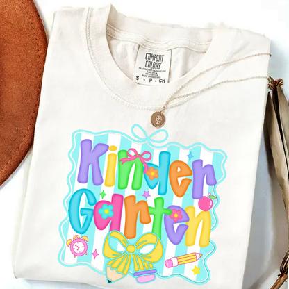 Preppy Back to School Coquette Teacher First Day of School Comfort Colors Shirt