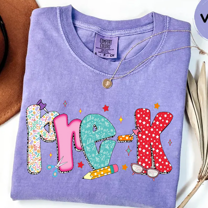 Kindergarten to 3rd Grade Teachers on the First Day Preppy Style Back to School Shirt