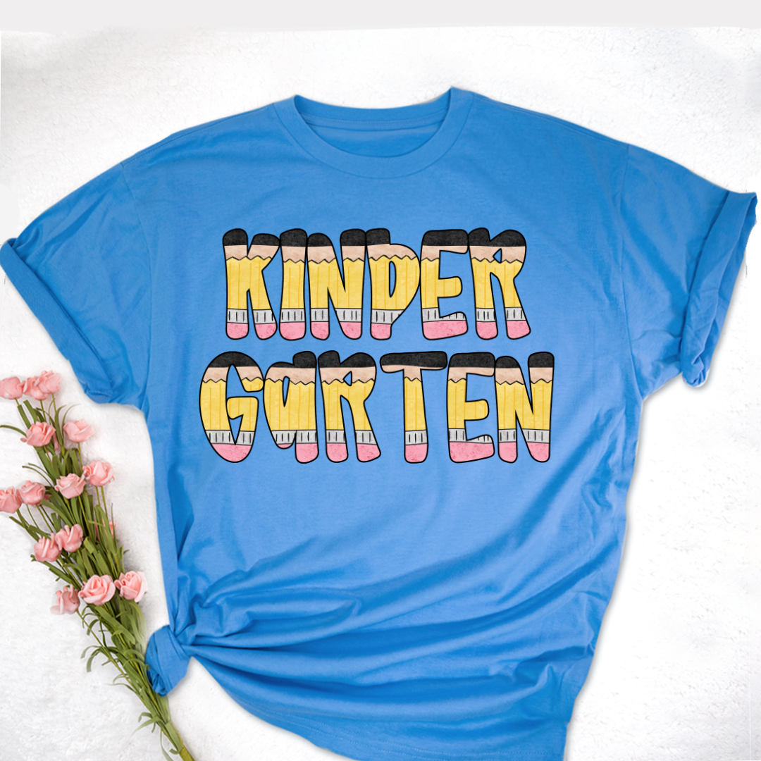 Teacher Grade Level – Fun Pencil Letter Tee for Back to School