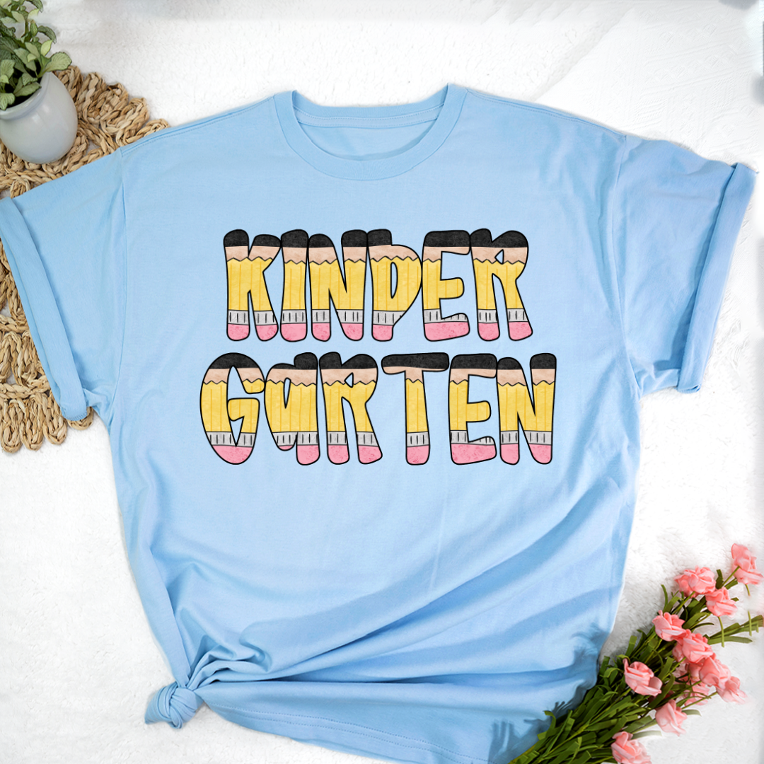 Teacher Grade Level – Fun Pencil Letter Tee for Back to School