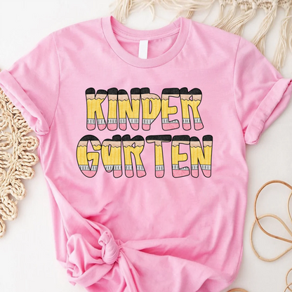 Teacher Grade Level – Fun Pencil Letter Tee for Back to School