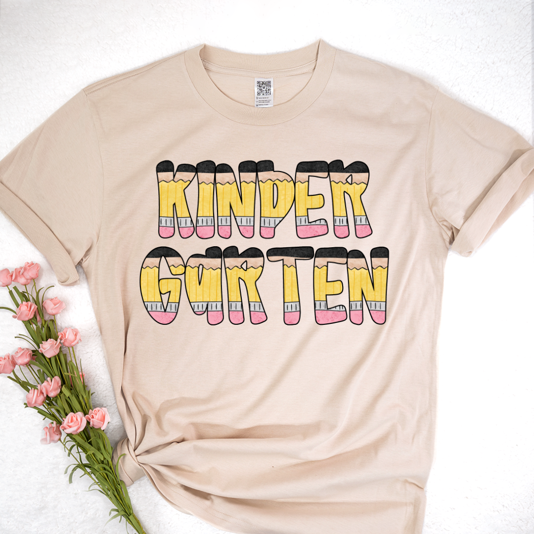 Teacher Grade Level – Fun Pencil Letter Tee for Back to School