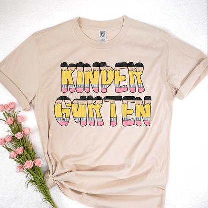 Teacher Grade Level – Fun Pencil Letter Tee for Back to School