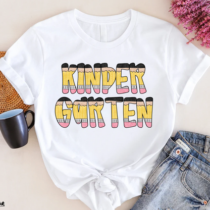 Teacher Grade Level – Fun Pencil Letter Tee for Back to School