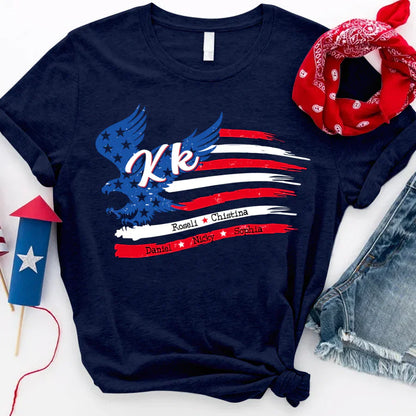Kk With Grandkids Names 4th Of July CTL94 T-Shirt