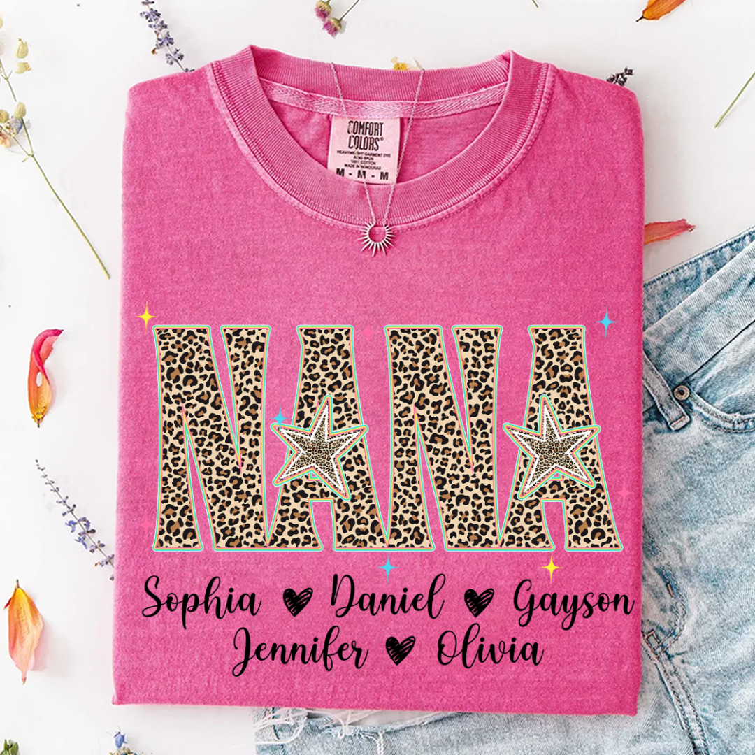 Comfort Colors® T-shirt Leopard Salty Mimi, Trendy Summer Mimi and Grandkids