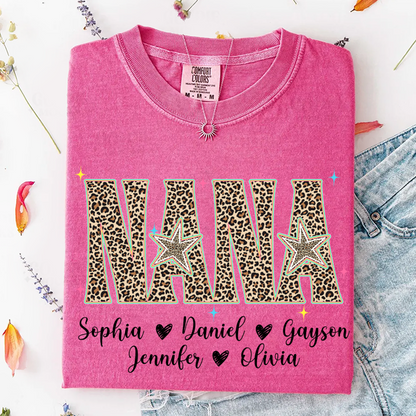 Comfort Colors® T-shirt Leopard Salty Mimi, Trendy Summer Mimi and Grandkids