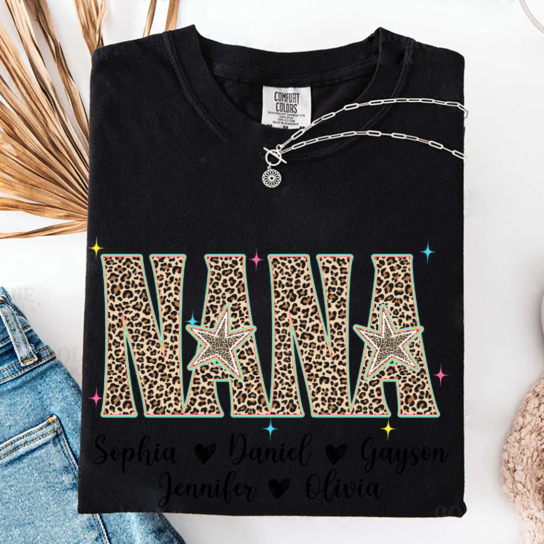 Comfort Colors® T-shirt Leopard Salty Mimi, Trendy Summer Mimi and Grandkids