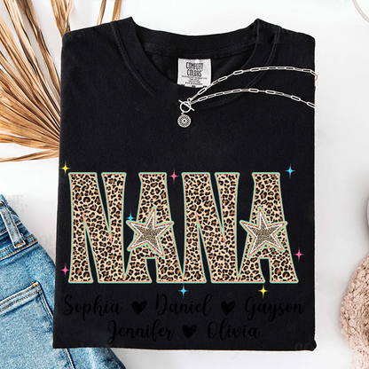 Comfort Colors® T-shirt Leopard Salty Mimi, Trendy Summer Mimi and Grandkids