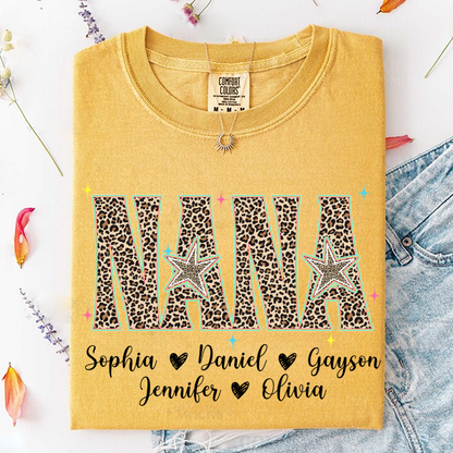 Comfort Colors® T-shirt Leopard Salty Mimi, Trendy Summer Mimi and Grandkids