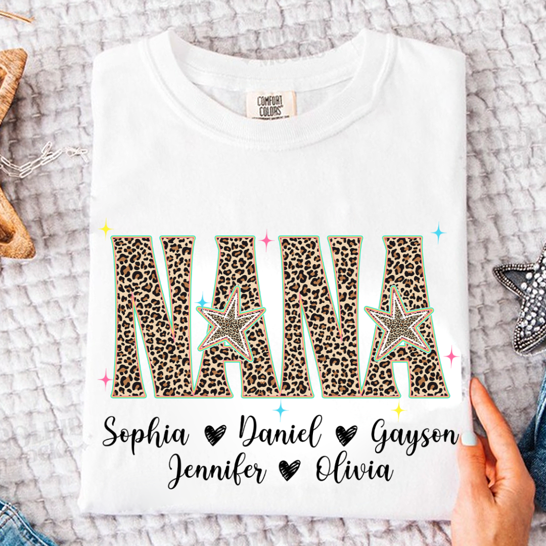 Comfort Colors® T-shirt Leopard Salty Mimi, Trendy Summer Mimi and Grandkids