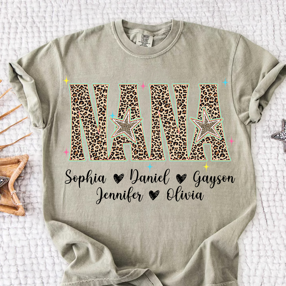 Comfort Colors® T-shirt Leopard Salty Mimi, Trendy Summer Mimi and Grandkids