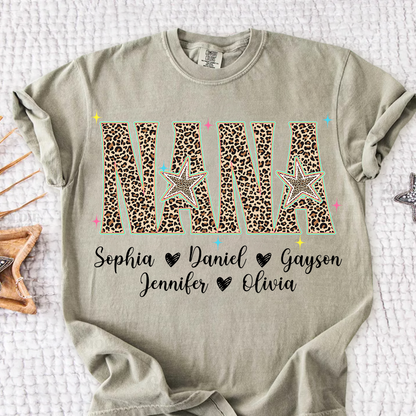 Comfort Colors® T-shirt Leopard Salty Mimi, Trendy Summer Mimi and Grandkids