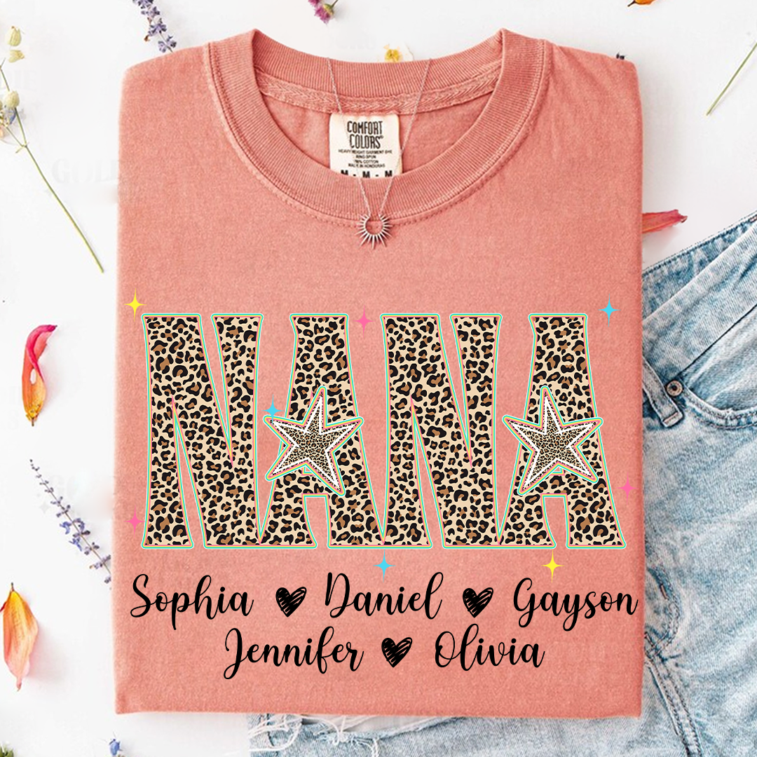 Comfort Colors® T-shirt Leopard Salty Mimi, Trendy Summer Mimi and Grandkids
