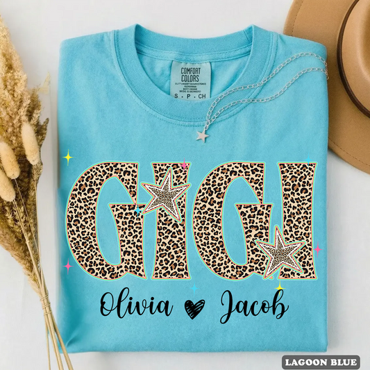 Comfort Colors® T-shirt Leopard Salty Mimi, Trendy Summer Mimi and Grandkids