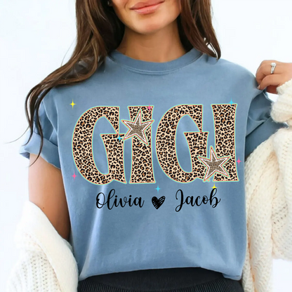 Comfort Colors® T-shirt Leopard Salty Mimi, Trendy Summer Mimi and Grandkids
