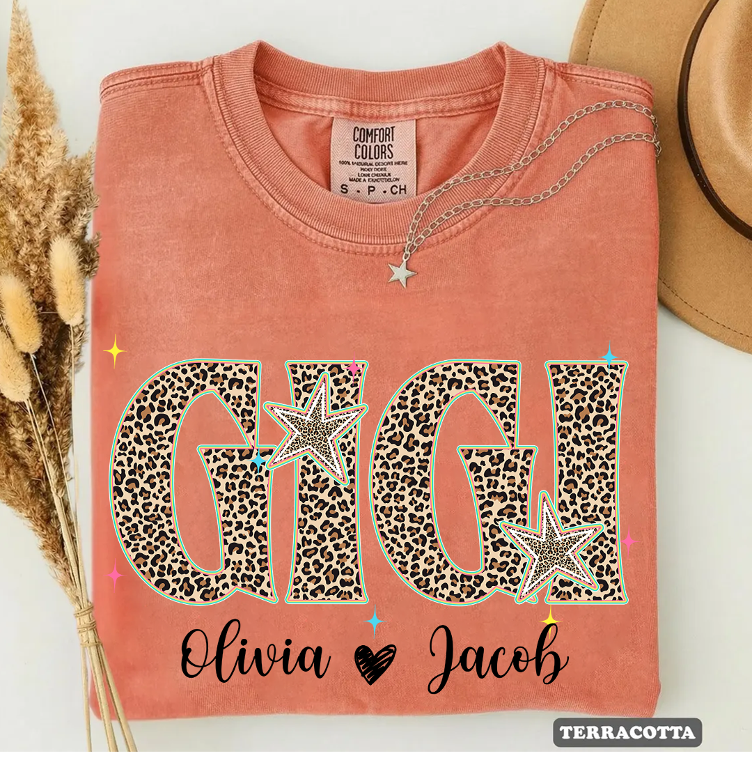 Comfort Colors® T-shirt Leopard Salty Mimi, Trendy Summer Mimi and Grandkids