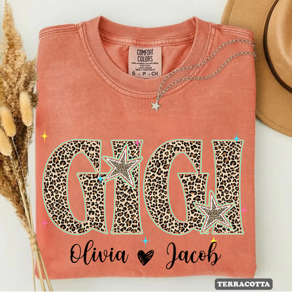 Comfort Colors® T-shirt Leopard Salty Mimi, Trendy Summer Mimi and Grandkids