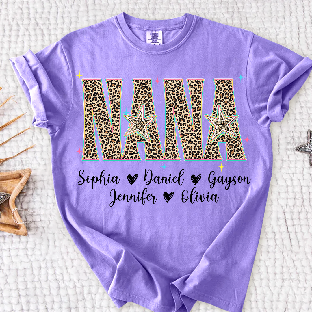 Comfort Colors® T-shirt Leopard Salty Mimi, Trendy Summer Mimi and Grandkids