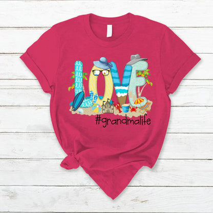 Love Beach Grandma Life T-Shirt