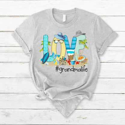 Love Beach Grandma Life T-Shirt