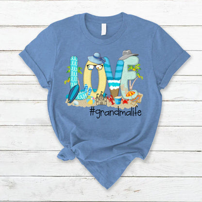 Love Beach Grandma Life T-Shirt