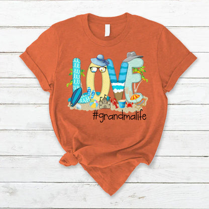 Love Beach Grandma Life T-Shirt