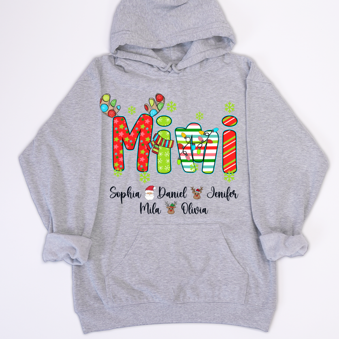 Merry Christmas Mimi Custom Grandma And Grandkids Shirt