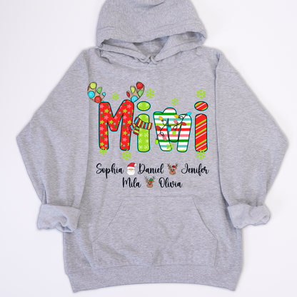 Merry Christmas Mimi Custom Grandma And Grandkids Shirt
