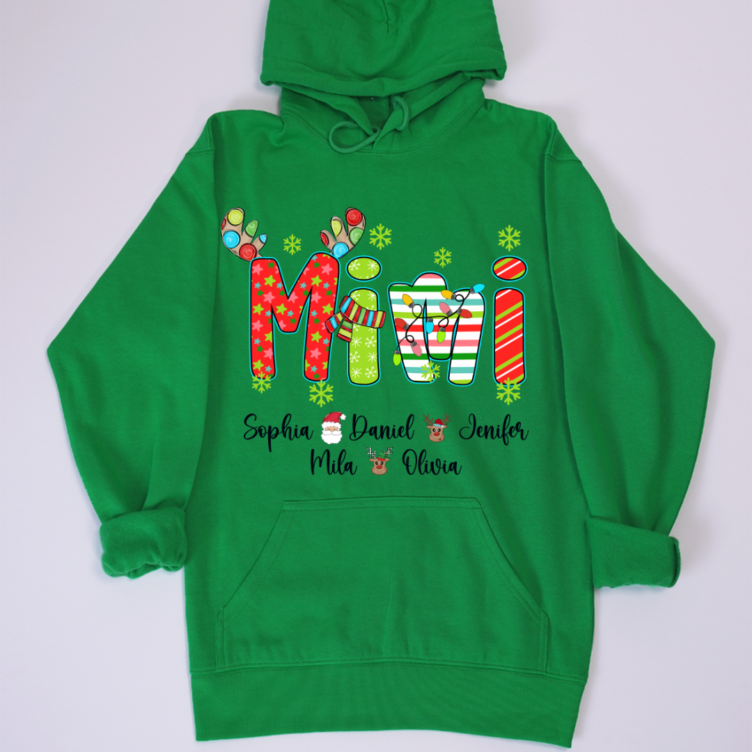 Merry Christmas Mimi Custom Grandma And Grandkids Shirt