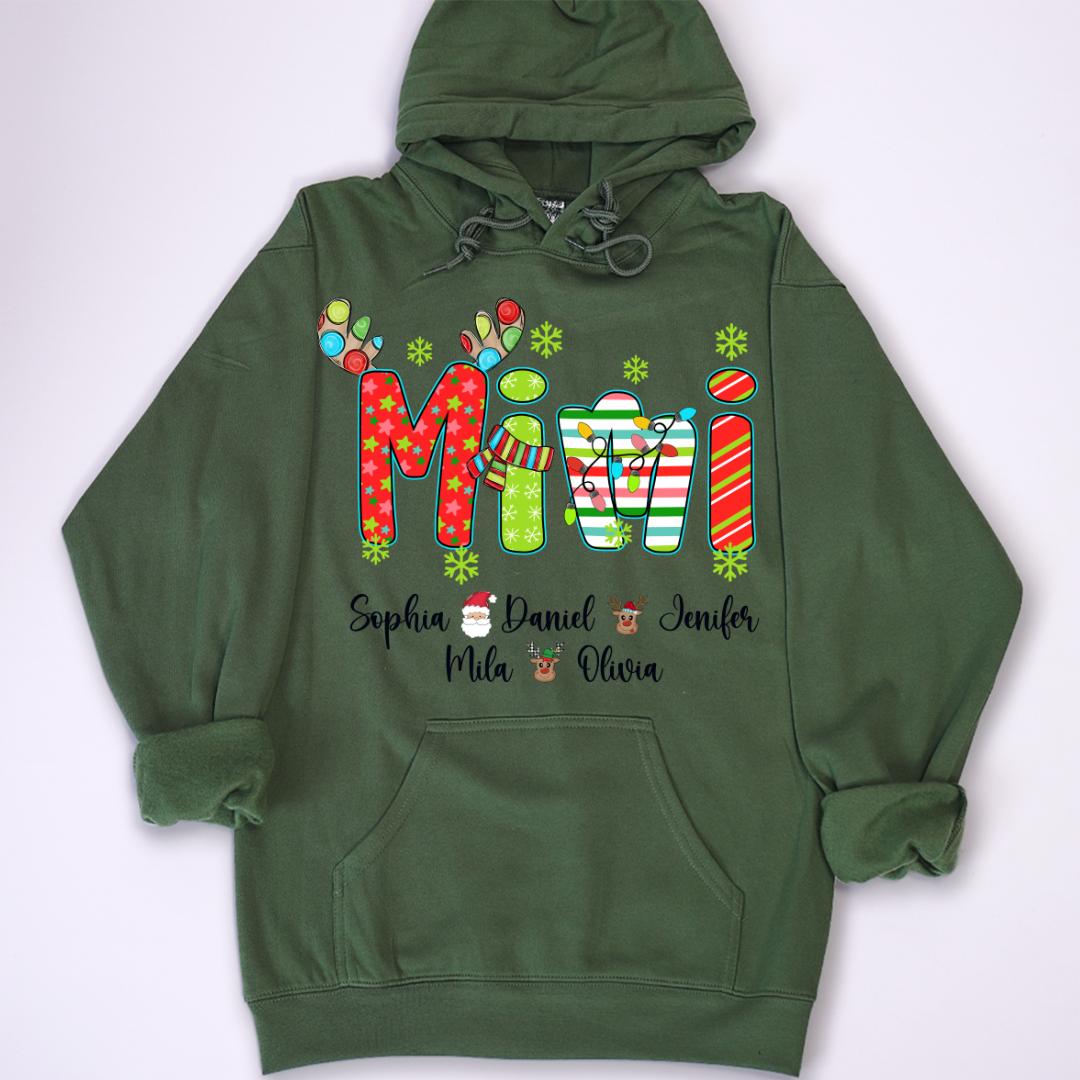 Merry Christmas Mimi Custom Grandma And Grandkids Shirt