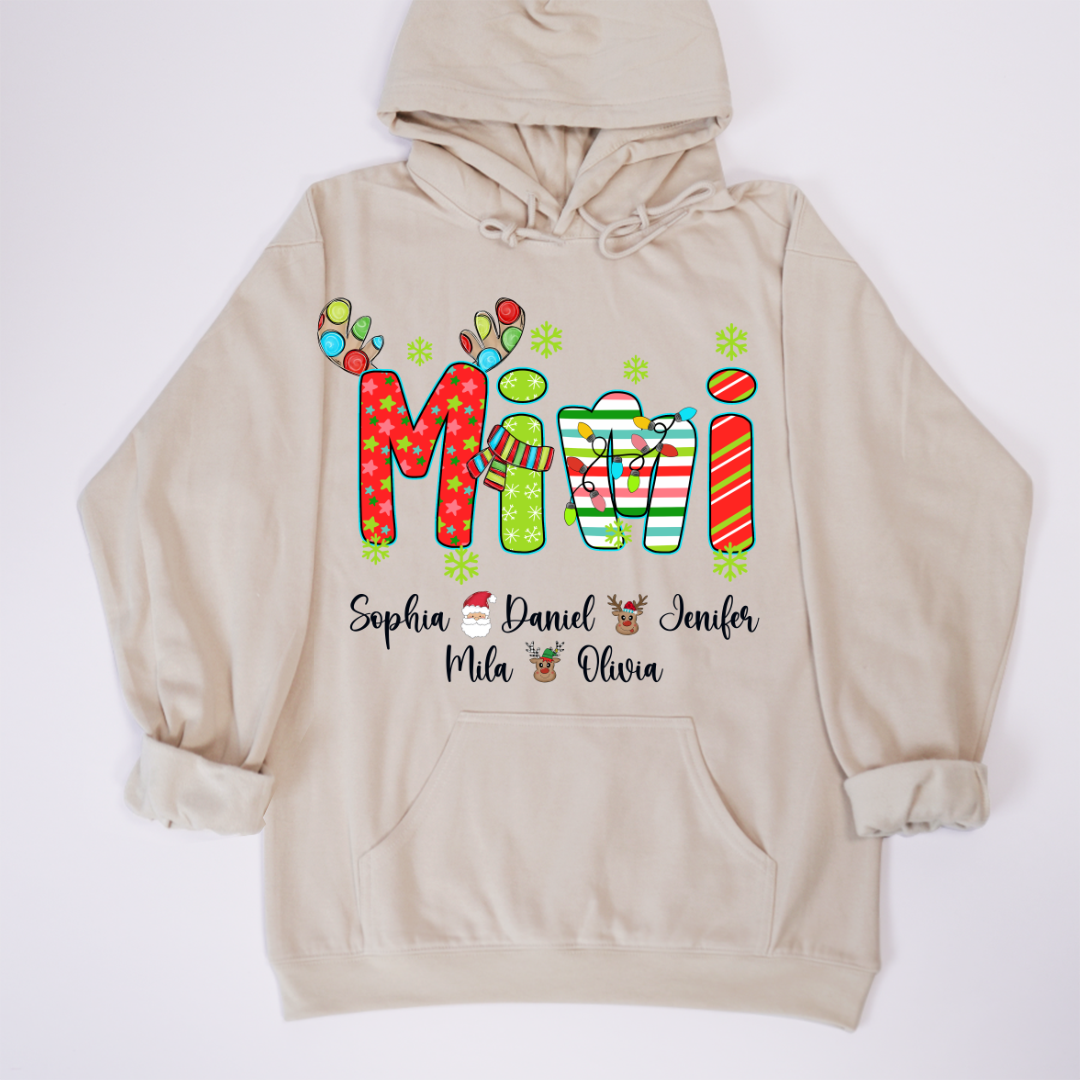Merry Christmas Mimi Custom Grandma And Grandkids Shirt