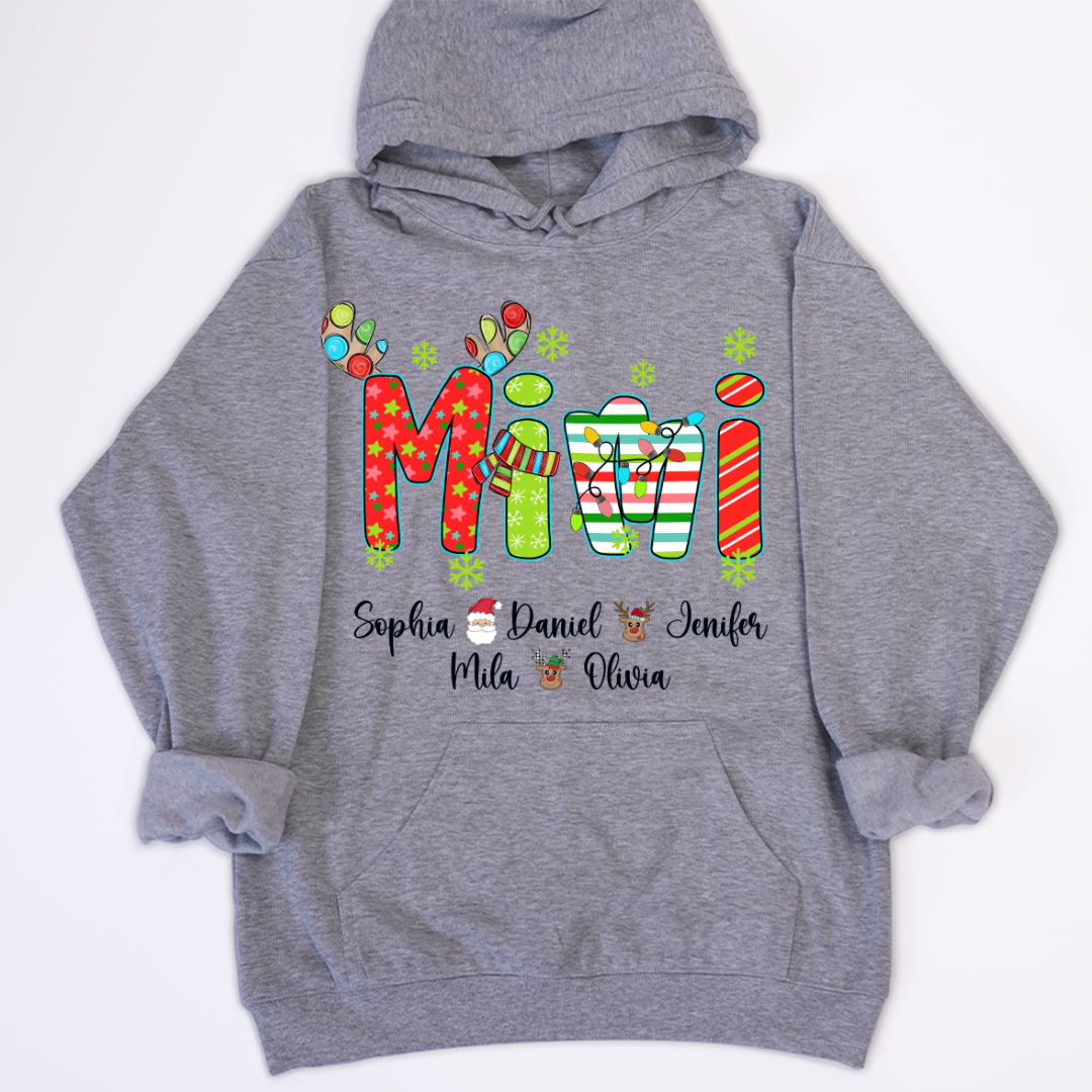Merry Christmas Mimi Custom Grandma And Grandkids Shirt