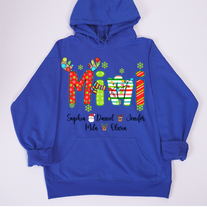 Merry Christmas Mimi Custom Grandma And Grandkids Shirt