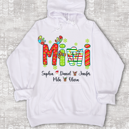 Merry Christmas Mimi Custom Grandma And Grandkids Shirt