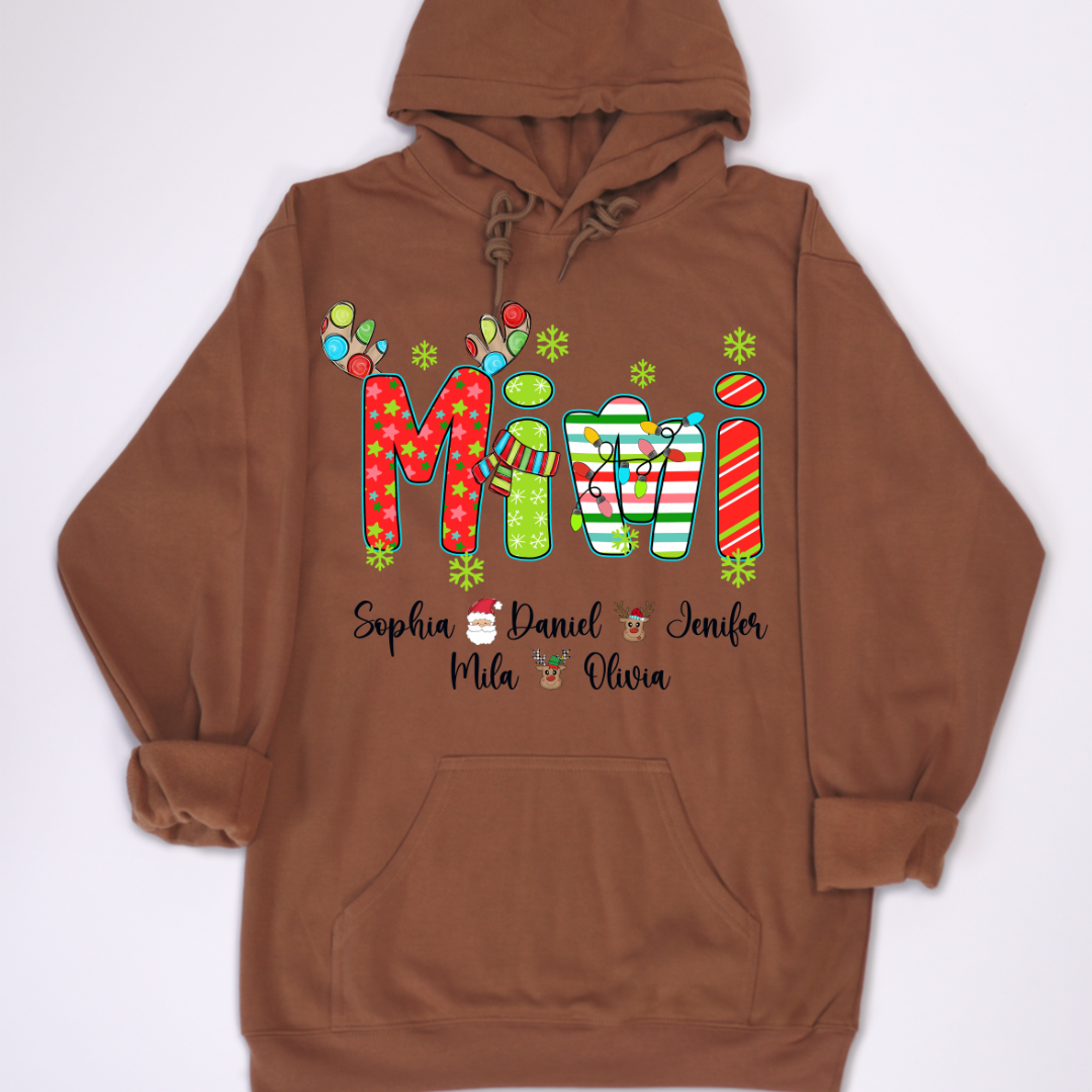Merry Christmas Mimi Custom Grandma And Grandkids Shirt