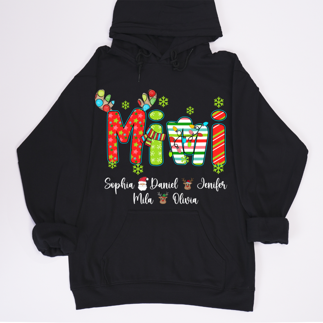 Merry Christmas Mimi Custom Grandma And Grandkids Shirt