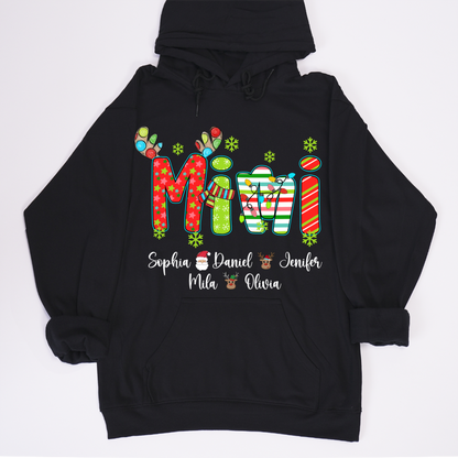 Merry Christmas Mimi Custom Grandma And Grandkids Shirt