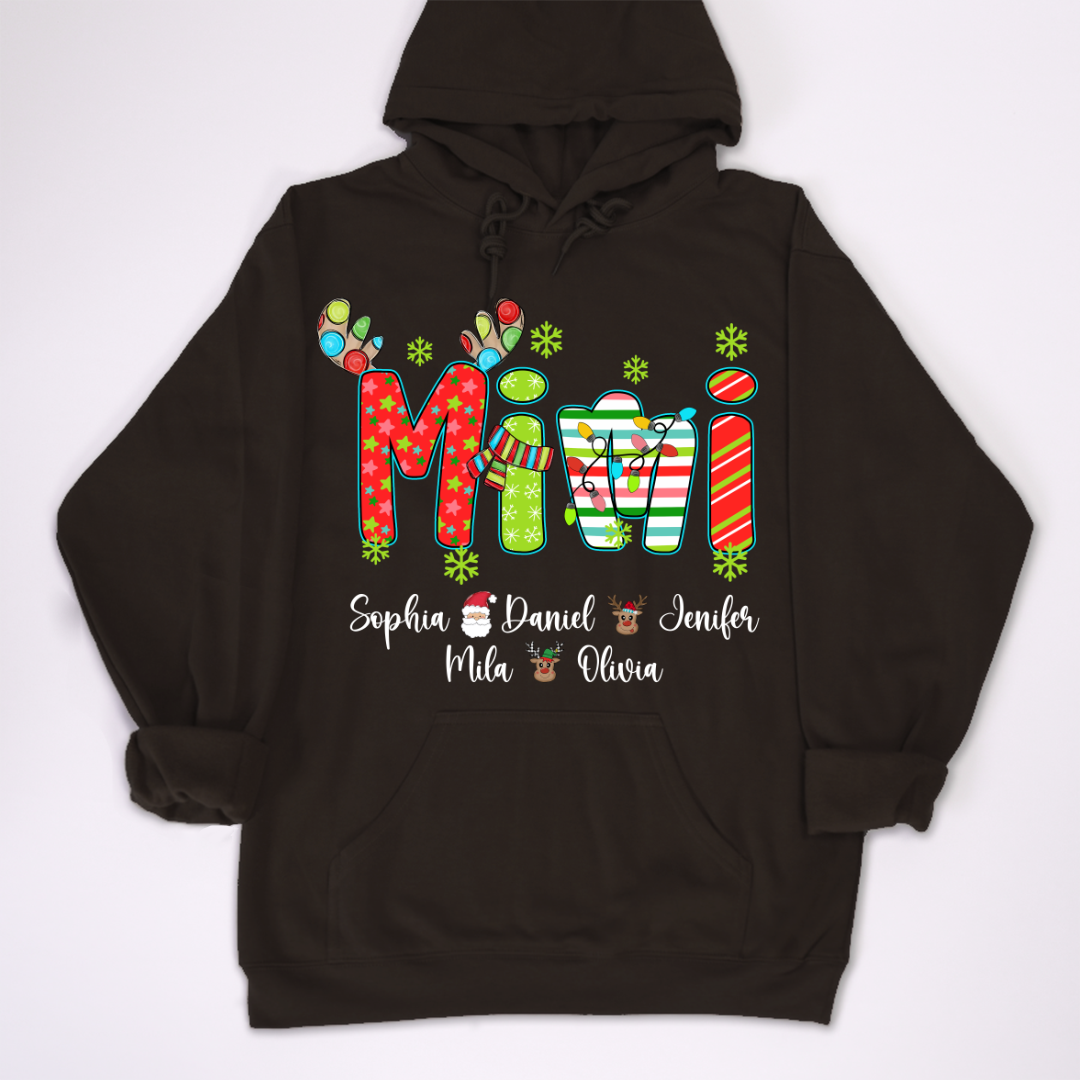 Merry Christmas Mimi Custom Grandma And Grandkids Shirt