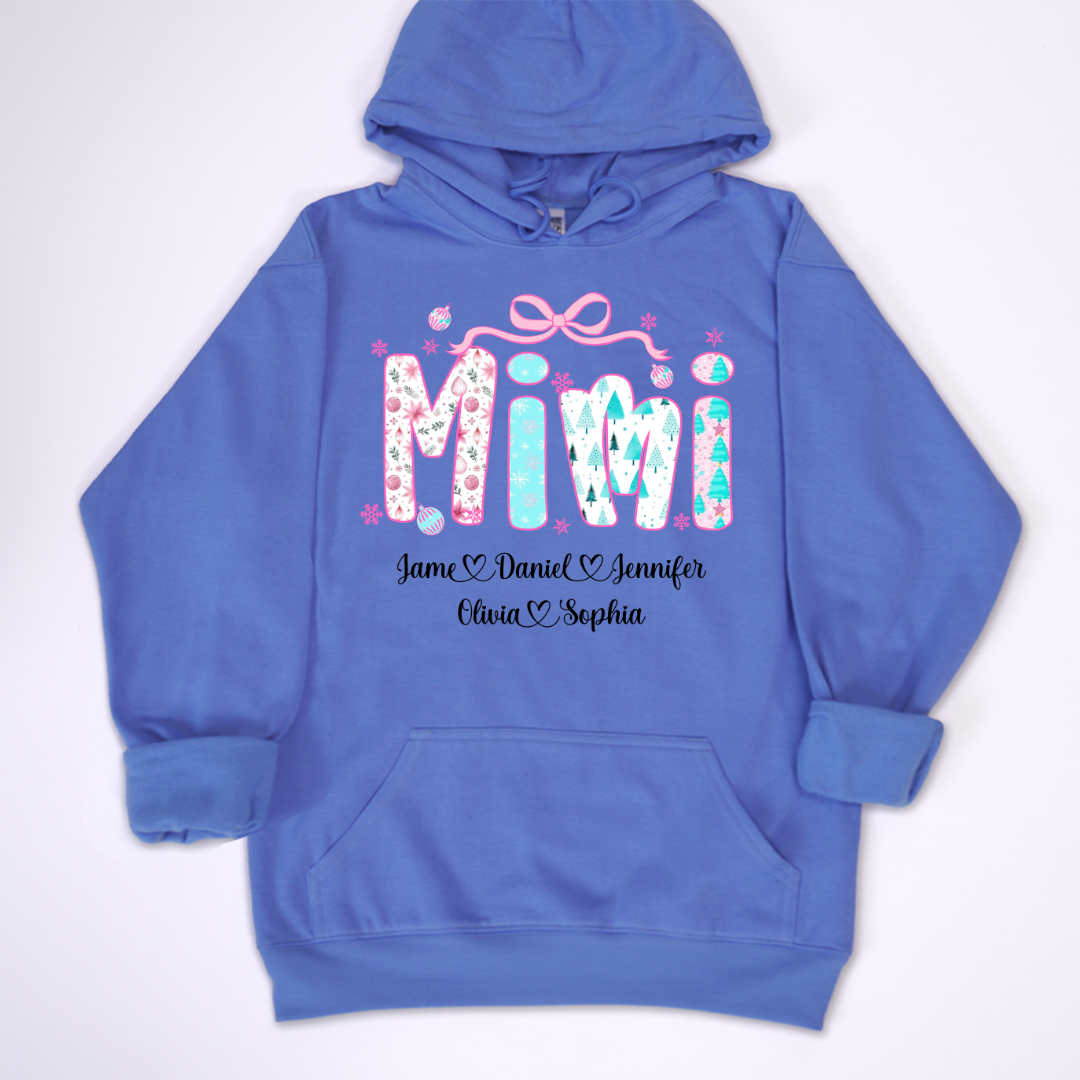 Merry Christmas Mimi Custom Mimi And Grandkids Shirt