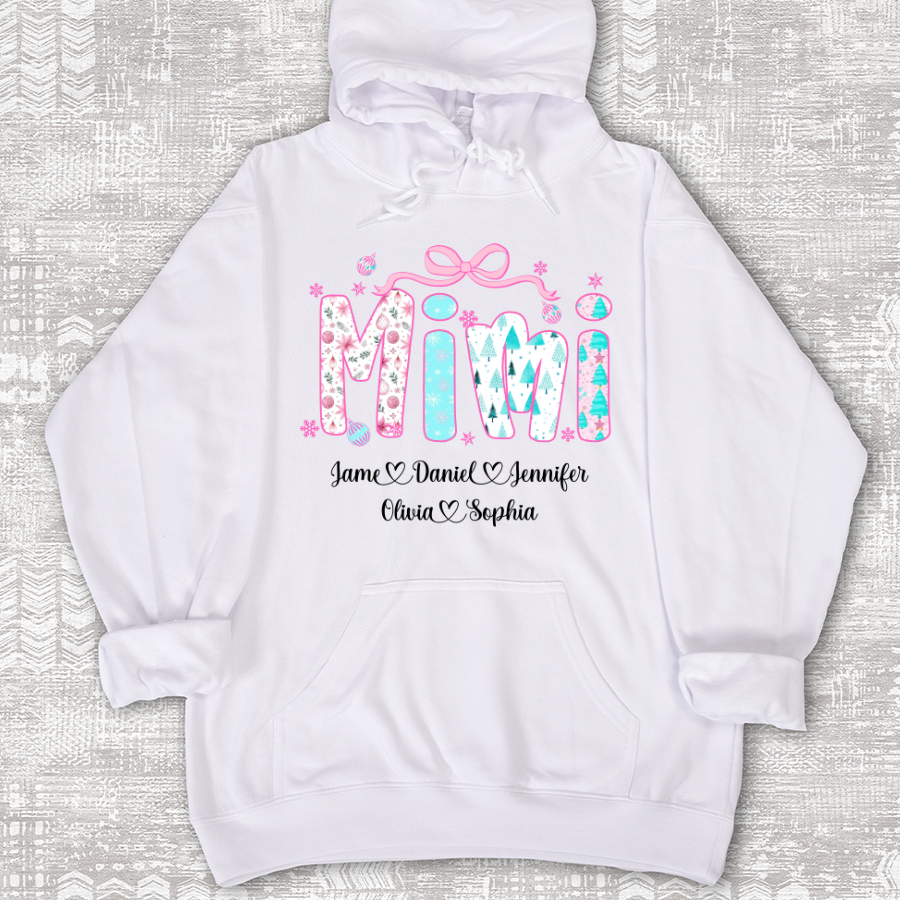 Merry Christmas Mimi Custom Mimi And Grandkids Shirt