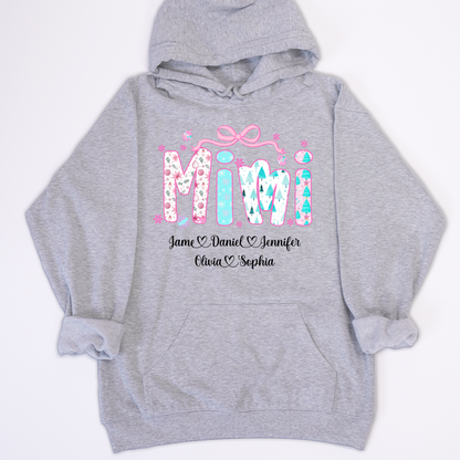 Merry Christmas Mimi Custom Mimi And Grandkids Shirt