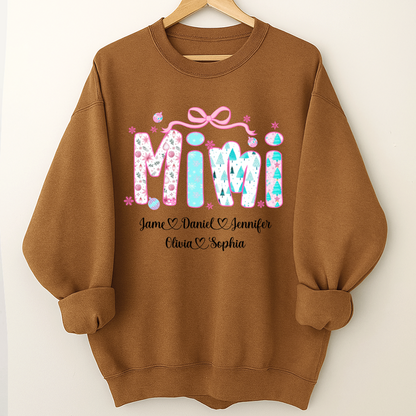 Merry Christmas Mimi Custom Mimi And Grandkids Shirt